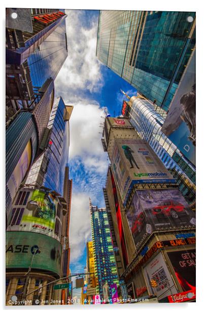 Times Square, New York Acrylic by Jon Jones