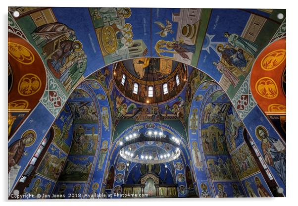 Serbian Orthadox Church Acrylic by Jon Jones
