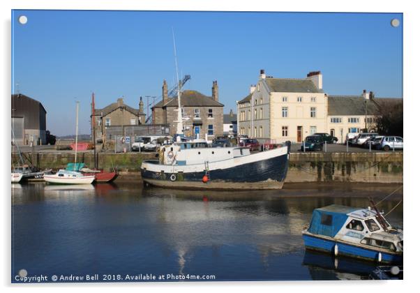 Glasson Dock Acrylic by Andrew Bell