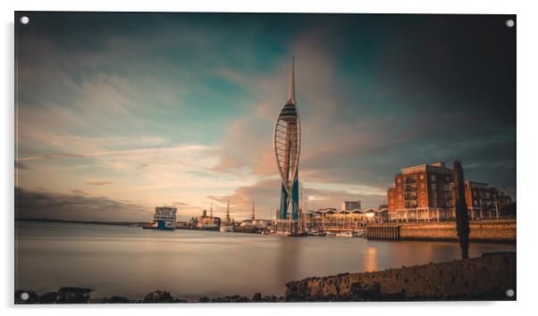 Spinnaker Tower Acrylic by ROSS EMERY