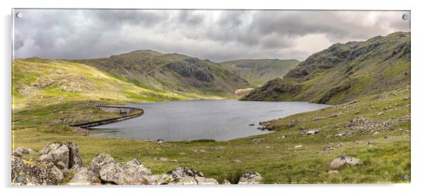 Majestic Seathwaite Tarn A Reservoir of Natural Be Acrylic by James Marsden