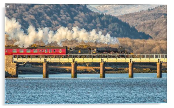 Majestic Leander Steam Train Crossing the Scenic L Acrylic by James Marsden