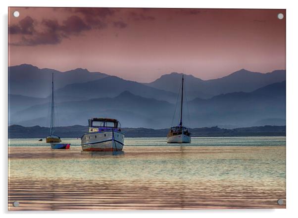 Majestic Sunset over Walney Channel Acrylic by James Marsden