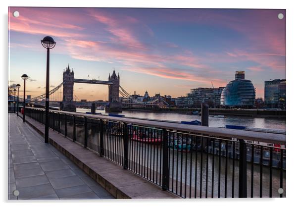 London Tower Bridge at Sunrise Acrylic by Nigel Smith