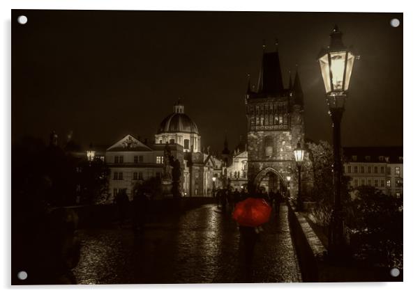 Charles Bridge, Prague Acrylic by Ed Alexander