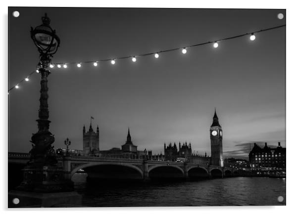 Westminster Bridge, London Acrylic by Ed Alexander