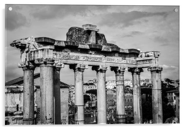 Tempio di Saturno, Rome Acrylic by Ed Alexander