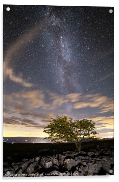 Milky Way from Twistleton Scar below Whernside Acrylic by Pete Collins