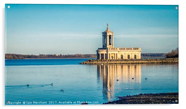 The Church on the Water... Acrylic by Iain Merchant