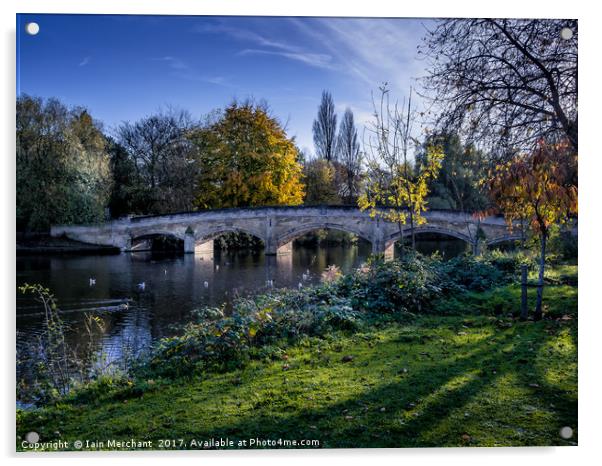 Abbey Park Stone Bridge Acrylic by Iain Merchant