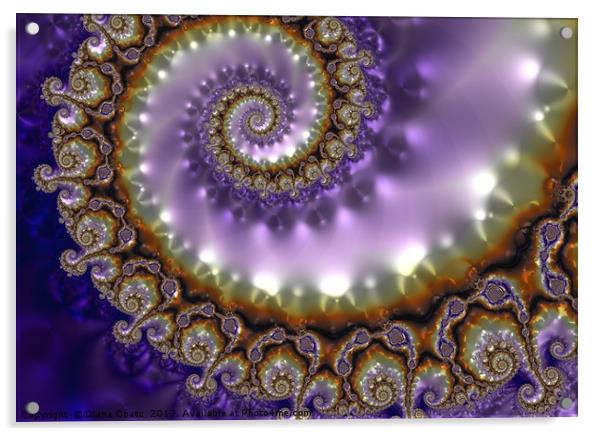 Spiraling Dream Acrylic by Diana Coatu