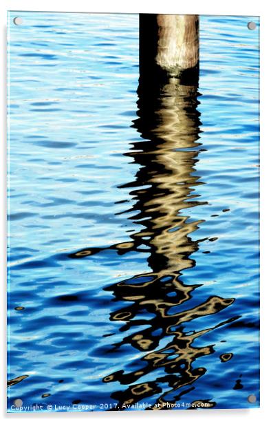 River Thames reflection Acrylic by Lucy Cooper