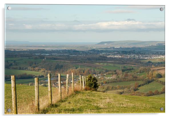 Hill with a view Acrylic by Simon J Beer