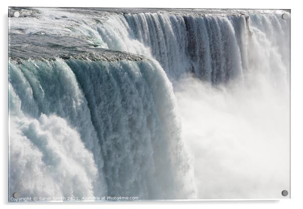 Niagara Falls Close Up Acrylic by Sarah Smith