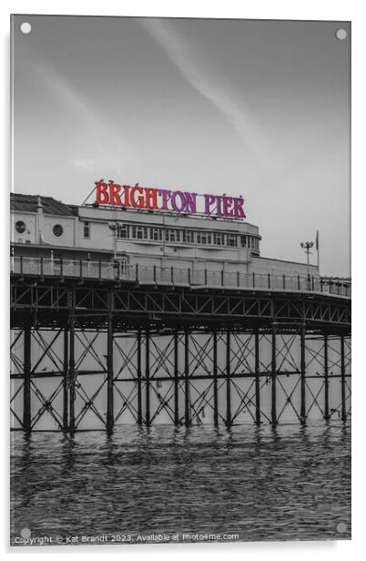 Brighton Pier in black and white Acrylic by KB Photo