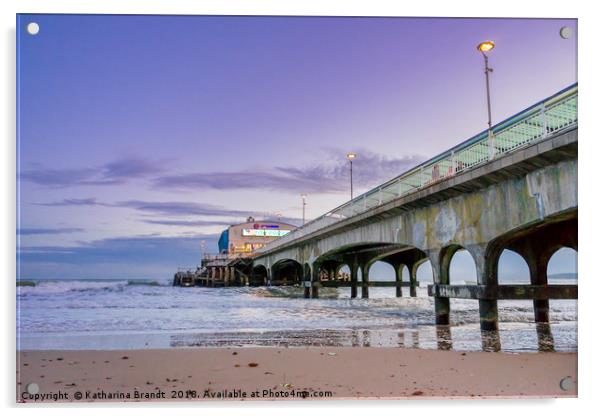 Bournemouth Pier at dusk Acrylic by KB Photo