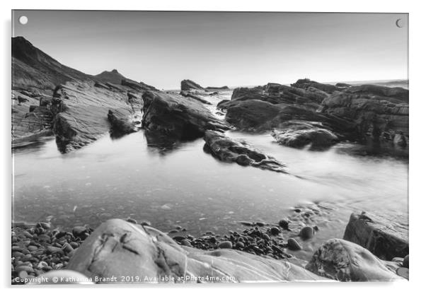 Widemouth Bay in North Cornwall, England Acrylic by KB Photo