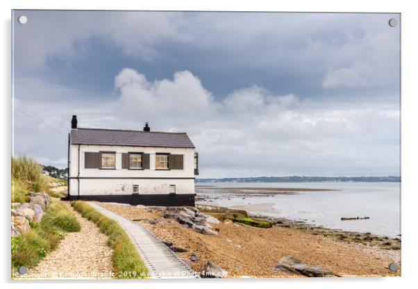 Watch House at Lepe Beach, Hampshire Acrylic by KB Photo