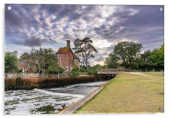 Beaulieu River dramatic sky Acrylic by KB Photo