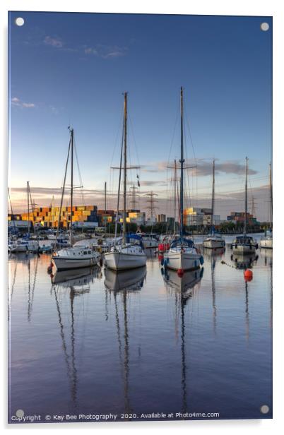 Totton and Eling marina sunset Acrylic by KB Photo