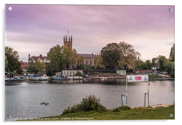 Hampton Church along the Thames River in London Acrylic by KB Photo