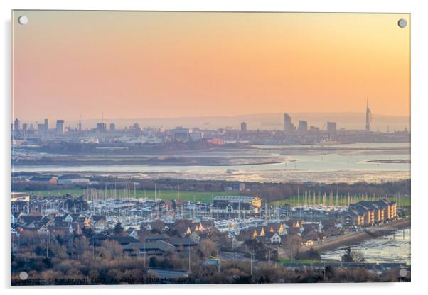 Portsmouth at Dusk Acrylic by KB Photo