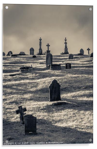Moody cemetery scene, Merthyr Tydfil Acrylic by KB Photo