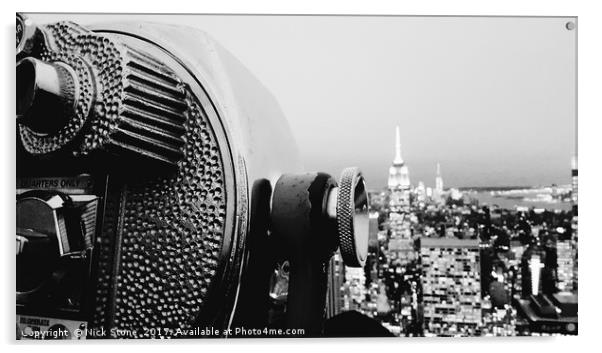 New York Skyline - Empire State Building Acrylic by Nick Stone
