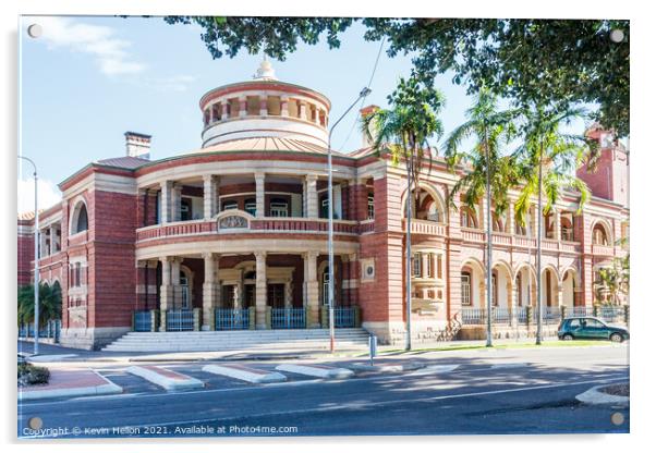 Townsville customs house. Acrylic by Kevin Hellon