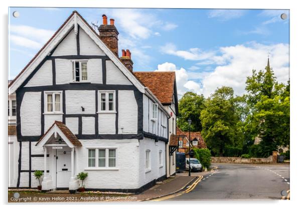 Grade II listed period house Acrylic by Kevin Hellon