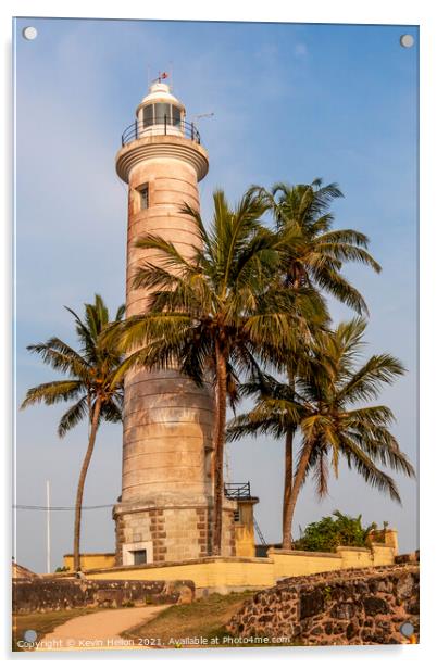 Galle Fort lighhouse Acrylic by Kevin Hellon