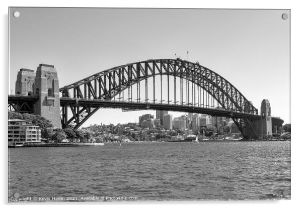 Sydney harbour bridge on a sunny day Acrylic by Kevin Hellon