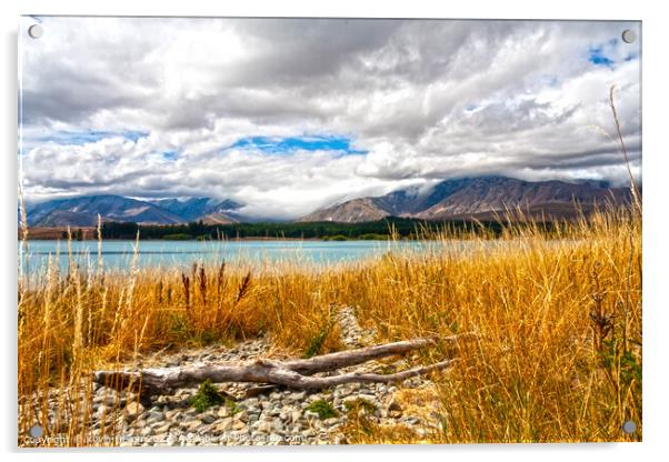 Lake Tekapo, Canterbury, South Island, New Zealand Acrylic by Kevin Hellon