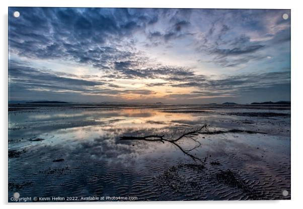 Dawn in Phang Nga Bay f Acrylic by Kevin Hellon