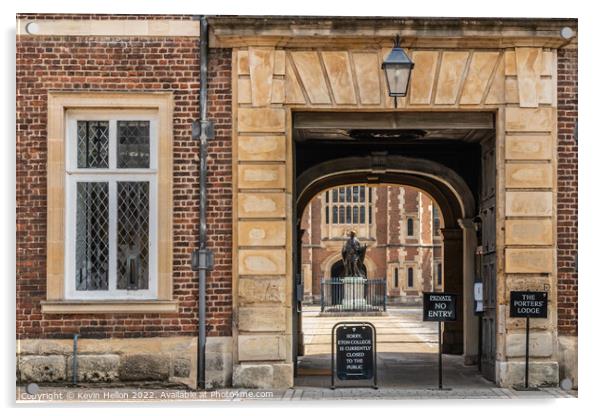 Entrance to Eton COllege, Eton, England Acrylic by Kevin Hellon