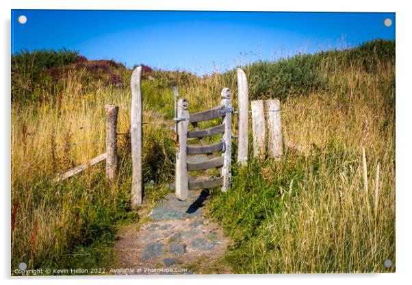 Open gate on Llanddwyn Island, Anglesey, Wales Acrylic by Kevin Hellon