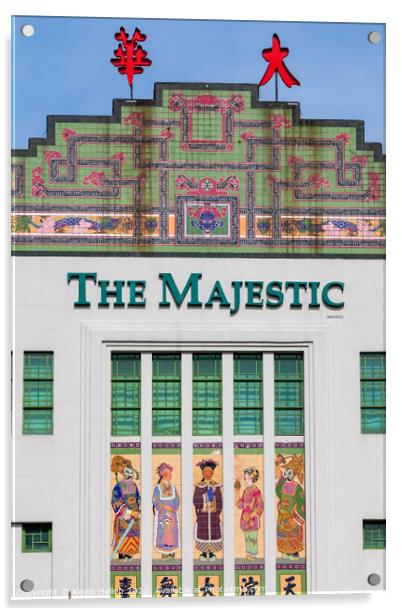 The Majestic Theatre, Chinatown, Singapore Acrylic by Kevin Hellon
