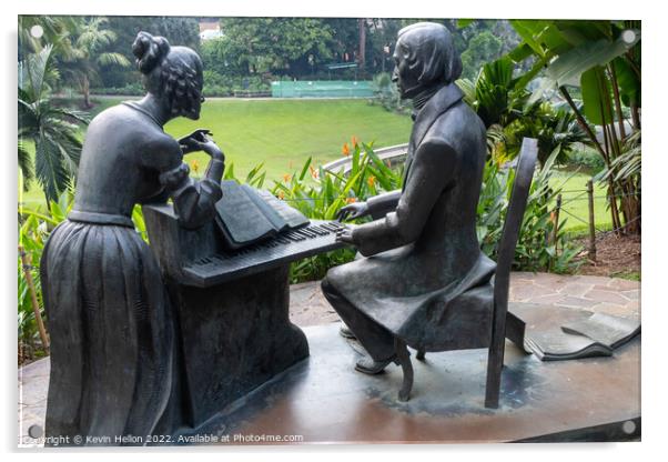 Chopin statue, Botanical Gardens, Singapore Acrylic by Kevin Hellon