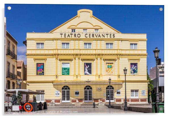 Teatro Cervantes, Malaga, Andalusia, Spain Acrylic by Kevin Hellon