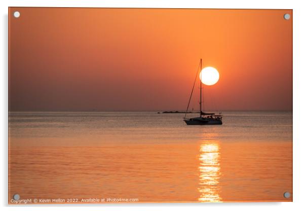 Sunset at Nai Yang Beach, Phuket, Thailand Acrylic by Kevin Hellon