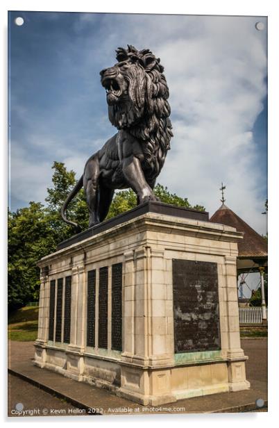 Maiwand  Lion ststue war memorial Acrylic by Kevin Hellon