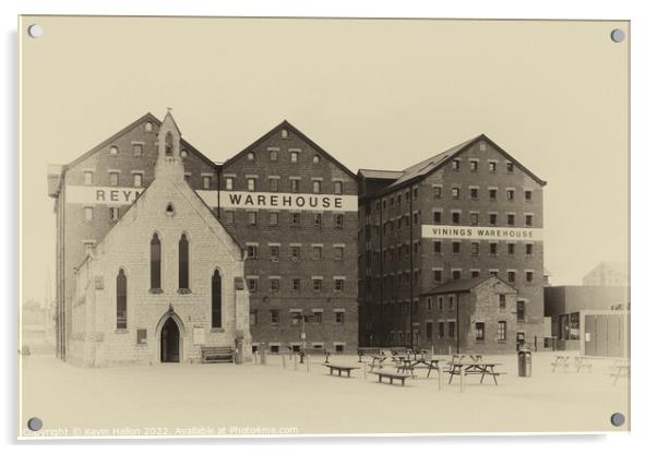 Gloucester Docks - Antique Print Series -2 Acrylic by Kevin Hellon