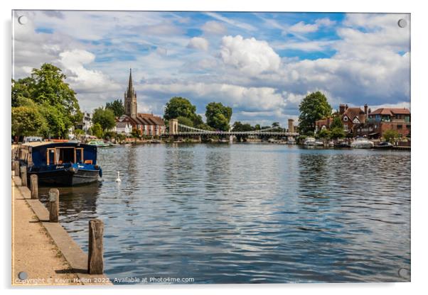 The River Thames in Marlow  Acrylic by Kevin Hellon