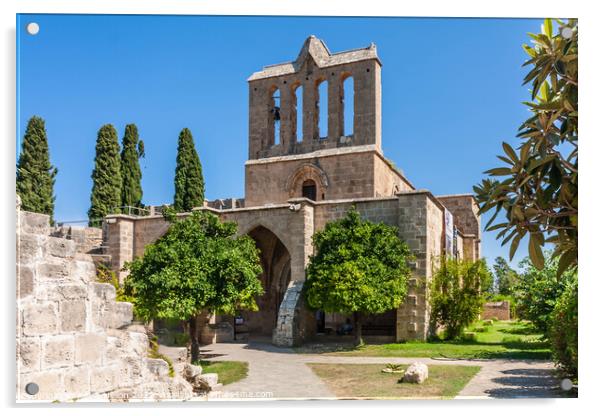 Bellapais Abbey, Northern Cyprus Acrylic by Kevin Hellon