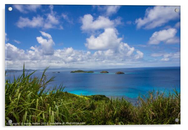 Small islands off Dravuni Island, Fiji, South Pacific Acrylic by Kevin Hellon