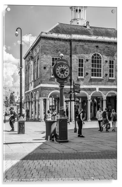 The Millenium Clock anf the Guidhall, High Wycombe, Acrylic by Kevin Hellon