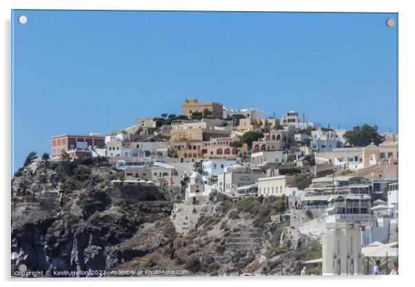 View of Santorini, Greece Acrylic by Kevin Hellon