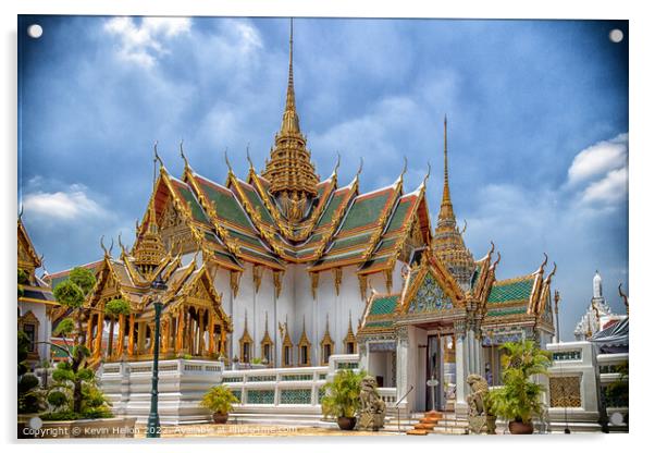 Dusit Maha Prasat Hall, Grand Palace, Bangkok, Thailand Acrylic by Kevin Hellon