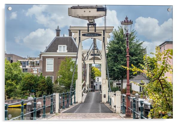 Dirharingenbrug, drawbirdge, Amsterdam, Netherlands Acrylic by Kevin Hellon