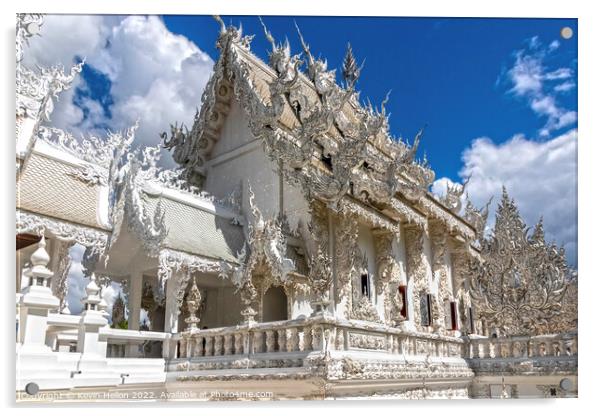 Wat Rong Khun  Acrylic by Kevin Hellon